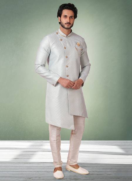 soumya creation Heavy Wedding Wear Jacquard Banarasi Brocade Indo Western Mens Collection